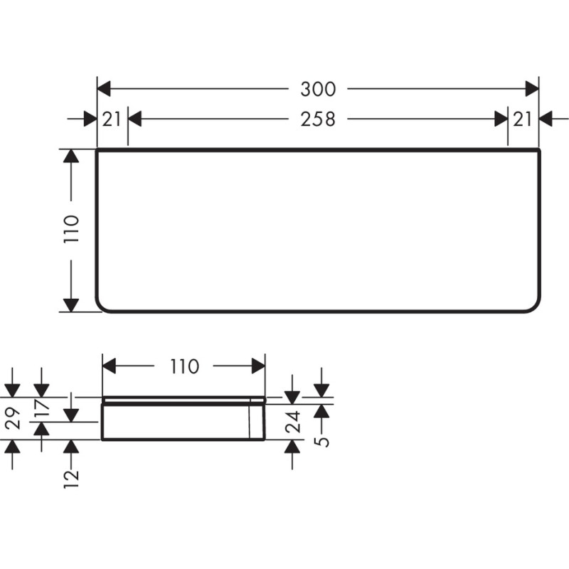Axor Полочка 300мм, колір шліф. золото, (42838250)