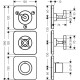 Axor Citterio E Термостат 38 x 12 з 3 окремими розетками, для 3 споживачів, прихов. монтаж, колір шліф. золото, (36704250)