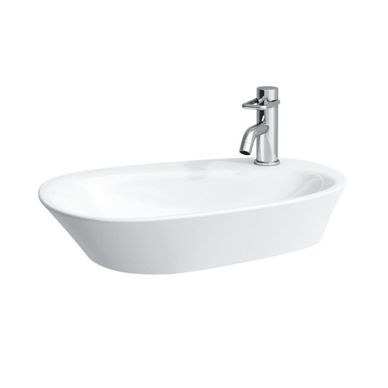 Laufen PALOMBA раковина-чаша 600*400мм з монтажним комплектом, без отв.для змішувача, без переливу, колір білий, (H8168030001121)