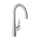 Hansgrohe Talis S Смеситель для кухни 260, однорычажный, с поворотным изливом, под сталь, (72810800)