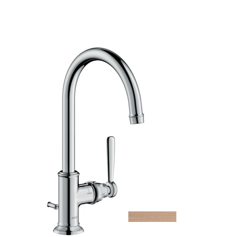 Axor Montreux Смеситель для раковины 210 однорычажный, со сливным гарнитуром, кол. шлиф. красное золото, (16517310)