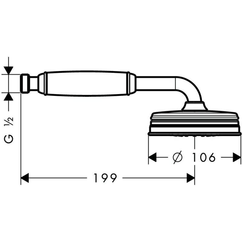 Axor Montreux Ручной душ, кол. шлиф. красное золото, (16320310)