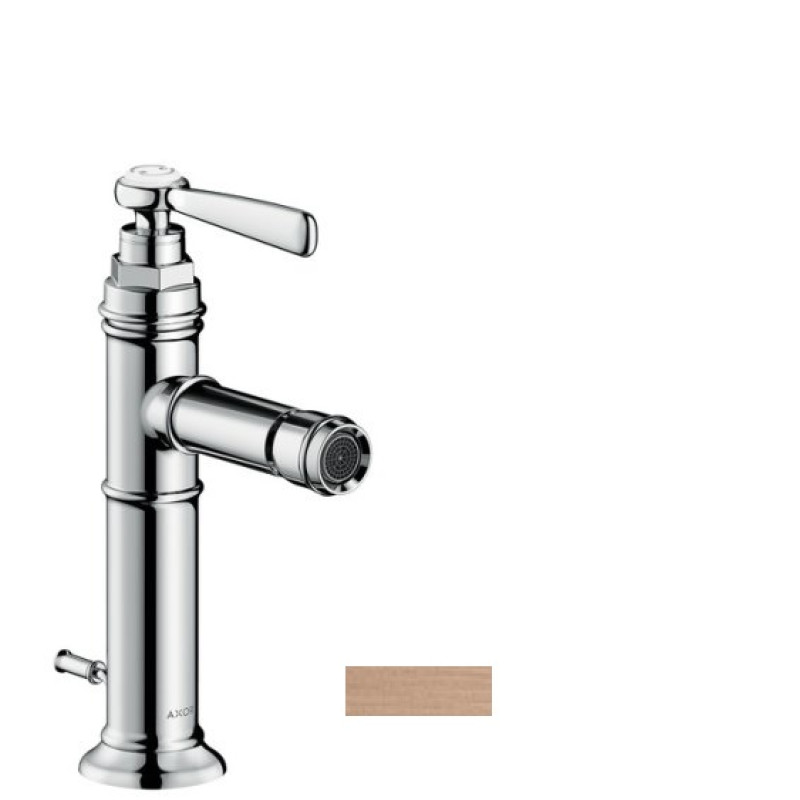 Axor Montreux Смеситель для биде однорычажный, со сливным гарнитуром, кол. шлиф. красное золото, (16526310)