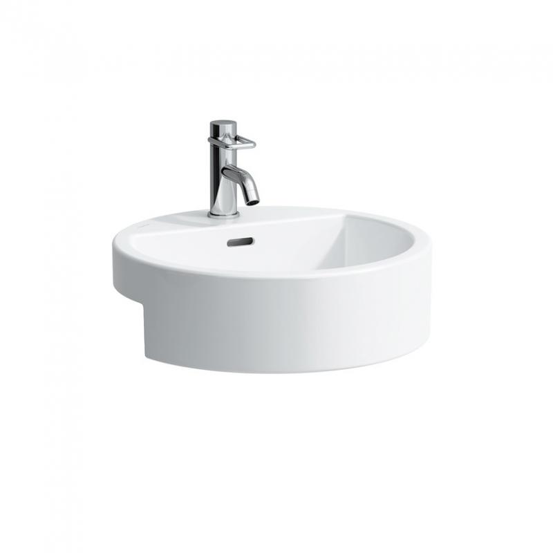Laufen LIVING CITY раковина 460*460*140мм, напіввбудована, отвір під змішувач, перелив, (H8134310001041)