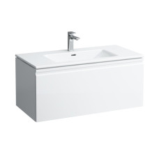 Laufen PRO S тумба 1000*500мм, з раковиною, з 1м отв. пiд змiш. посерединi, з висувним ящ.,з внутр.висувн.ящ.,бiлий матовий, (H8609664631041)