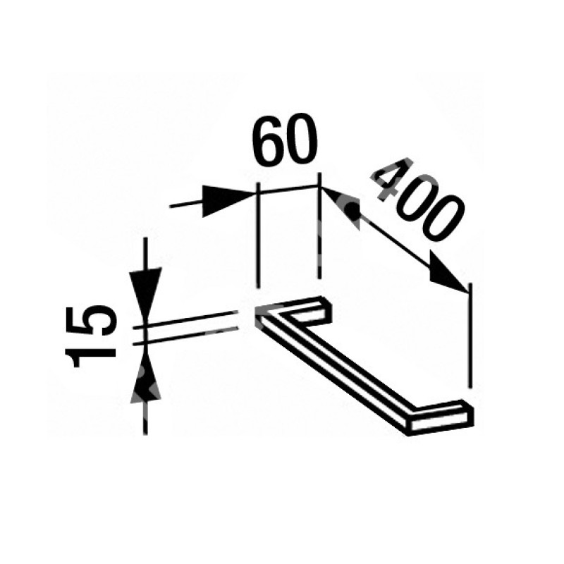 Laufen CASE тримач рушника 400мм, колір Aluan, (H4909521040001)