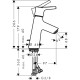 Hansgrohe Talis S Змішувач для раковини 80, одноважiльний, зі зливним гарнітуром, хром, (72010000)