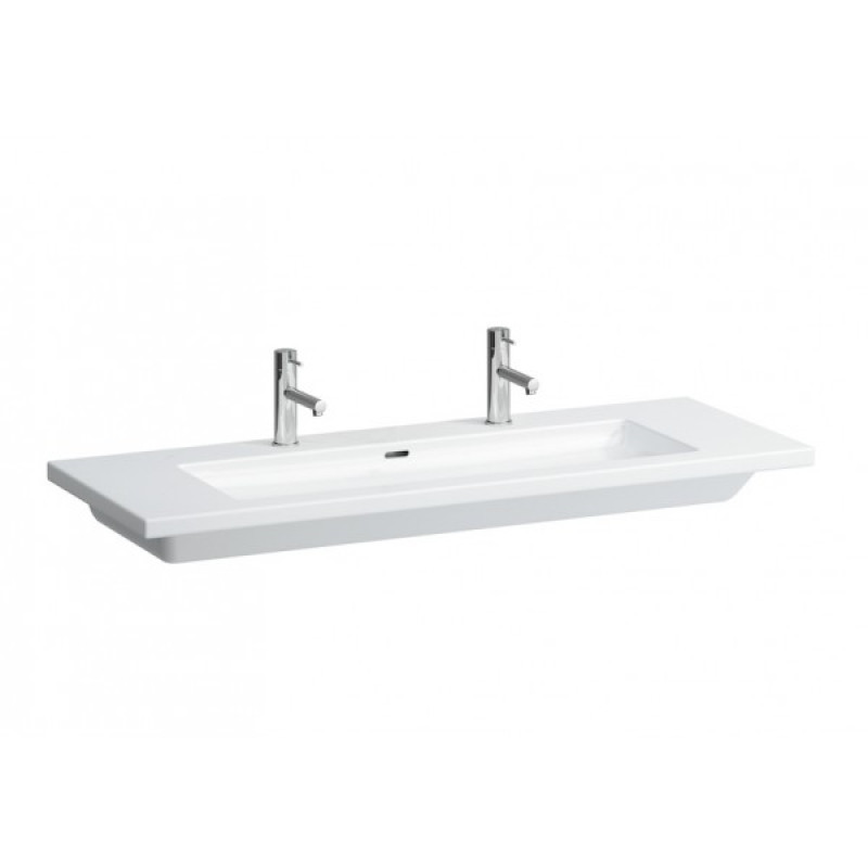 Laufen LIVING SQUARE раковина 1300*480мм, 2 отвори під змішувач, злив-перелив, (H8164360001071)