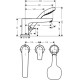 Hansgrohe Talis E Змiшувач на край ванни, на 3 отвори, хром, (71730000)