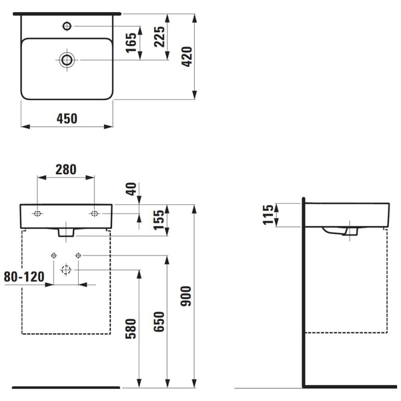 Laufen VAL раковина 45*42см, (H8162800001111)