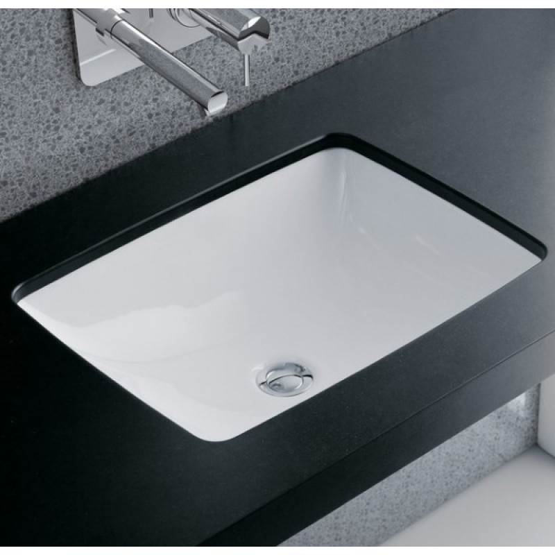 Laufen PRO раковина 490*360мм, вбуд. знизу, без отвору для змiш., нижня поверхня не вiдшлiф., з переливом, (H8119600001091)