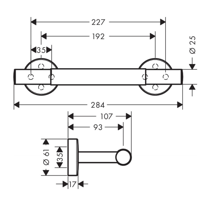 Hansgrohe Comfort Пiдставка для нiг, хром, (26329000)