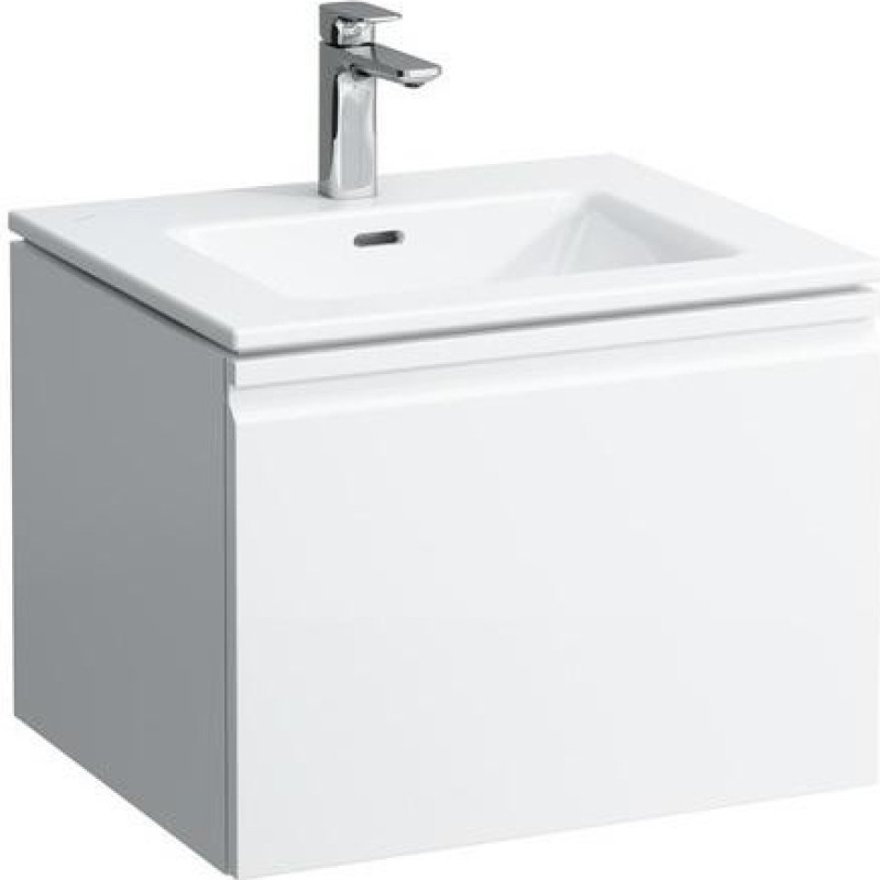 Laufen PRO S шафка 80*50см з раковиною, з вис.шухлядою, з компактним сифоном, колір білий матовий, (H8609644631041)