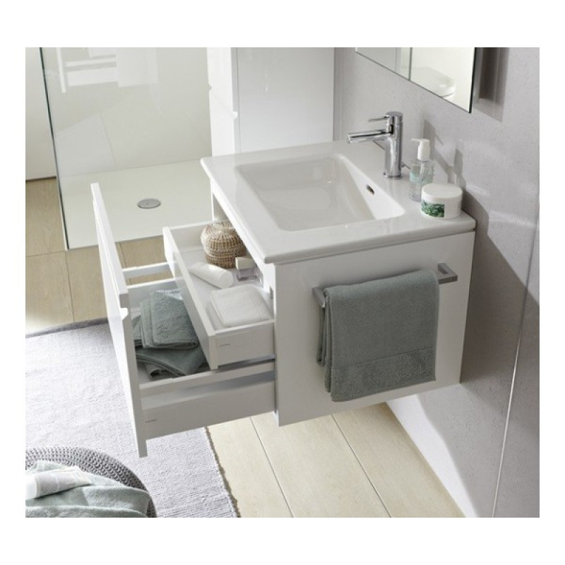 Laufen PRO S шафка 80*50см з раковиною, з вис.шухлядою, з компактним сифоном, колір білий матовий, (H8609644631041)