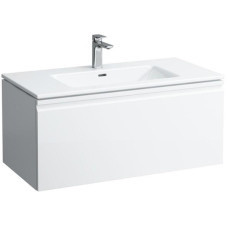 Laufen PRO S тумба 1000*500мм, з раковиною, з 1-м отв. пiд змiш. посерединi, з комп. сифоном, бiлий глянець, (H8609664751041)