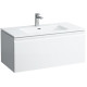 Laufen PRO S тумба 1000*500мм, з раковиною, з 1-м отв. пiд змiш. посерединi, з комп. сифоном, бiлий глянець, (H8609664751041)