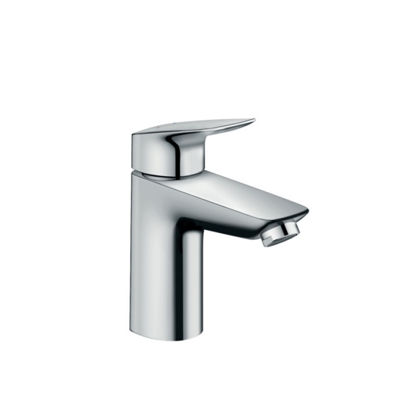 Hansgrohe Logis Змiшувач для раковини одноважiльний 100 LowFlow 3,5л./хв., зi злив. гарнiтуром, хром, (71104000)