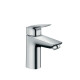 Hansgrohe Logis Змiшувач для раковини одноважiльний 100 LowFlow 3,5л./хв., зi злив. гарнiтуром, хром, (71104000)