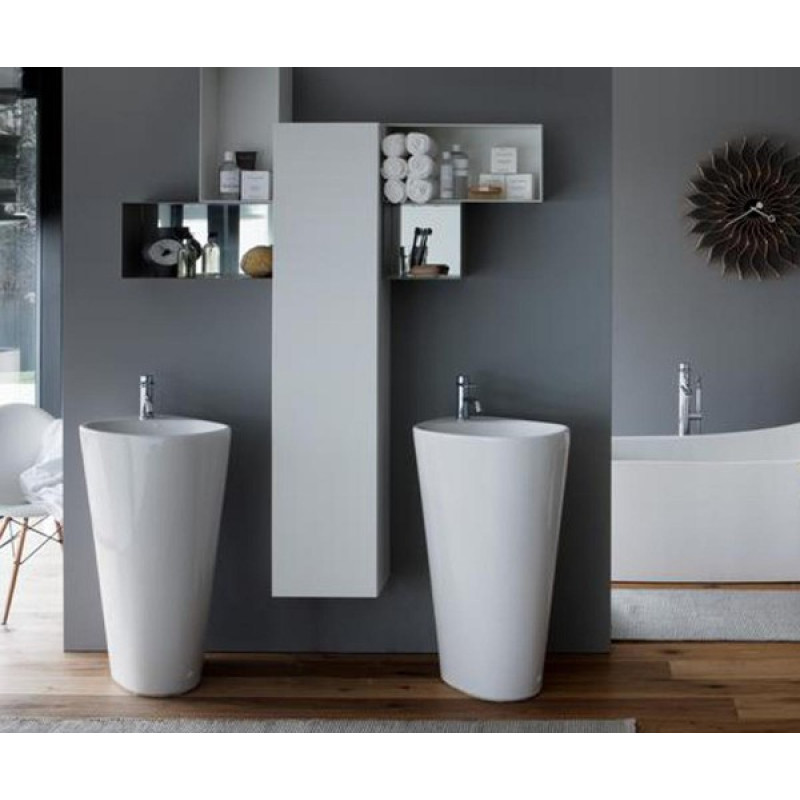 Laufen PALOMBA раковина 395*520*900мм, з 1 отв. пiд змiшувач, з прихованим переливом, (H8118040001041)