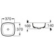 ROCA INSPIRA раковина-чаша 370*370мм, Soft, з керамiчною кришкою донного клапану, (A327502000)