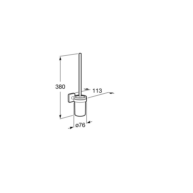 ROCA VICTORIA тримач туалетного йоршику, скляний, монтується на стіну, (A816667001)