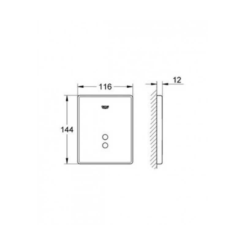 Grohe Tectron Skate смывная клавиша, инфракрасная, цвет. нержавеющая сталь, (37321SD1)