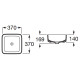 ROCA INSPIRA раковина-чаша 370*370мм, Square, з керамiч. декоративною кришкою донного клапану, (A327532000)