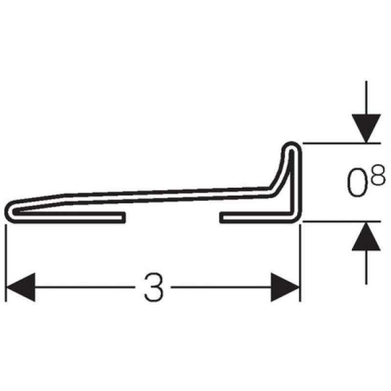 Geberit Профіль збору води для душового елемента L115 cm, (154.340.FW.1)