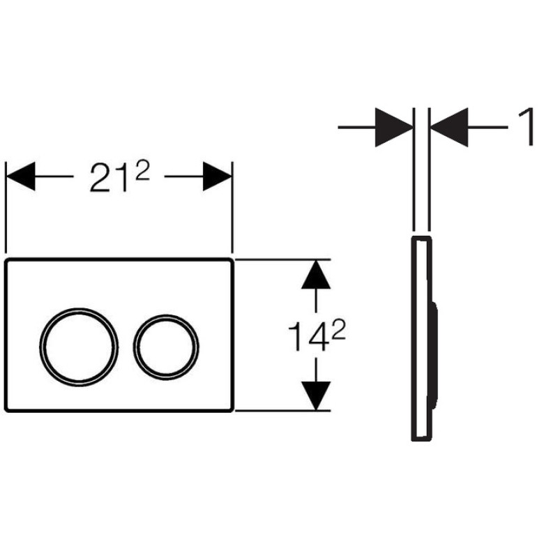 Geberit OMEGA20 ROUND змивна клавіша для подвійного змиву, білий/позолота, (115.085.KK.1)