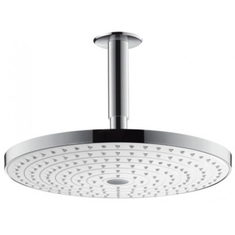 Hansgrohe Raindance Select S 300 2jet Верхній душ с кронштейном зі стелі, ½’, білий/хром, (27337400)
