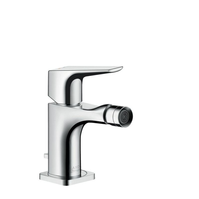 Axor Citterio E Смеситель для биде, однорычажный, с рычажной ручкой и сливным гарнитуром, хром, (36121000)