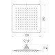 IMPRESE Душ верхнiй200х200 мм ,2 мм, сталь, (SQ200SS2)