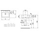 Laufen LIVING CITY раковина 600*460мм, з 1-м отв. пiд змiшувач, з отв. переливу, вiдшлiф. нижня поверхня, монт.зверху, (H8174340001041)
