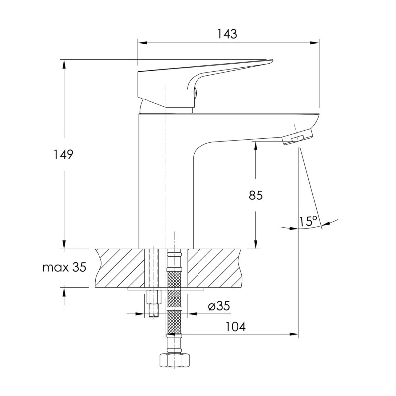 IMPRESE KIT 21082 набір змішувачів (3 в 1) змiшувач для умивальника, змiшувач для душа, душовий гарнітур, (kit21082)