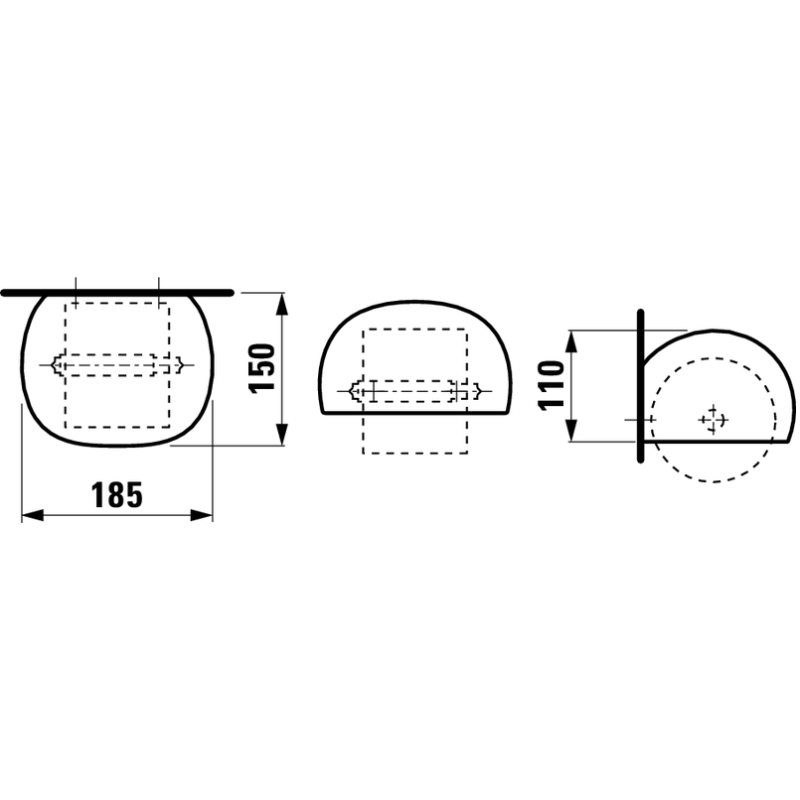 Laufen ALESSI ONE тримач для туалет. бумаги, з кришкою, (H8709700000001)