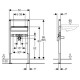 Geberit Duofix монтажний елемент для підвісного умивальника, висота 98/82 см, (111.490.00.1)