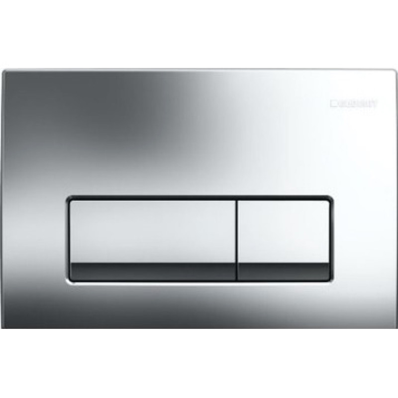 Geberit Delta 51 змивному клавіша, подвійний змив, пластик, хром глянець, (115.105.21.1)