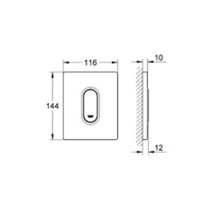 Grohe Arena Cosmopolitan Клавиша смыва, хром, (38857000)