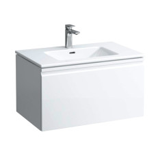 Laufen PRO S тумба 80*50см, з раковиною, з 1-м отв. пiд змiшувач посерединi, з комп. сифоном, колiр бiлий матовий, (H8609634631041)