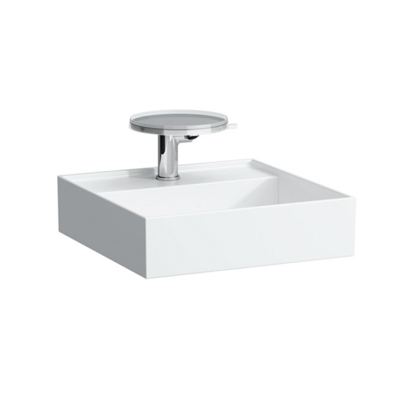 Laufen KARTELL мiнi-раковина 460*460мм, з 1-м отв. пiд змiшувач посерединi, без отв.переливу, SaphirKeramik, (H8153310001111)