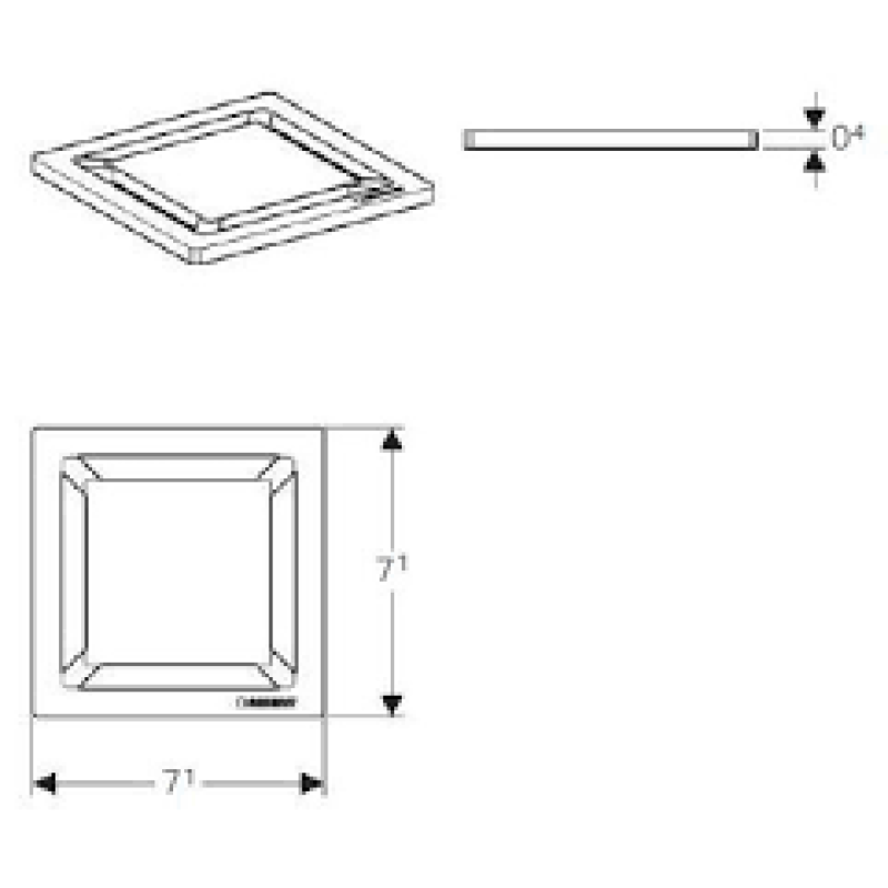 Geberit Решітка, квадрат, 8 x 8 см, (154.312.00.1)