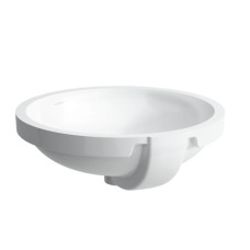 Laufen PRO B раковина 42*42см, вбуд. знизу, без отв. пiд змiшувач, з отв. переливу, нижня поверхнiсть невiдшлiф., (H8189610001091)