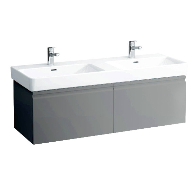 Laufen PRO S тумба 1260*450*390мм,для раковини 814968, з 2-ма висувн.ящ.,2-ма внутр.висувн.ящ.,сiрий графiт, (H4835720964801)