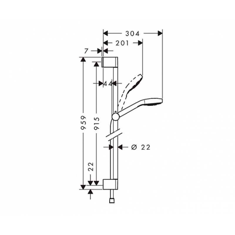 Hansgrohe Croma Select E Multi Душовий набір, 0,90м, (26591400)