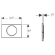 Geberit SIGMA10 ROUND змивна клавіша, для змивання/ зупинки змивання, кріпленням на гвинтах,матовий, легко чиститься/декоративне кільце поліроване, (115.787.SN.5)