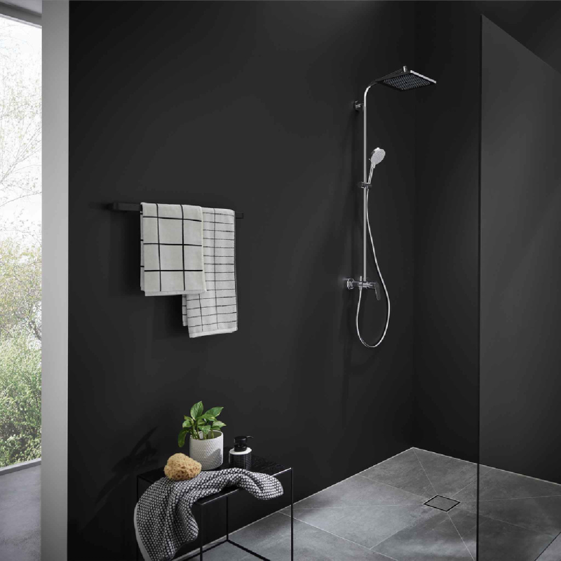 Hansgrohe Душевая система с однорычажным смесителем Crometta E 240 1jet Showerpipe (27284000)