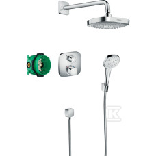 Hansgrohe CROMA SELECT E душовий набір прихованого монтажу з термостатом, колір хром, (27294000)