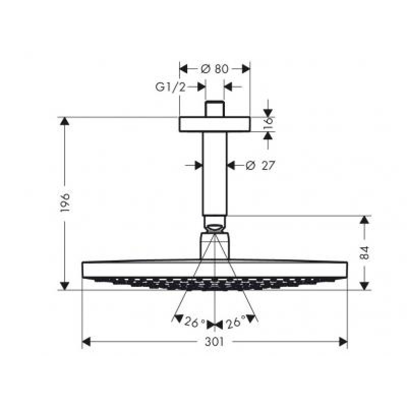 Hansgrohe Raindance Select S 300 Верхній душ, (27337000)