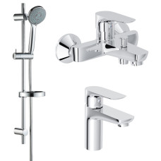 IMPRESE KIT 20080 набір змішувачів (3 в 1), змішувач для умивальника, змішувач для ванни, душовий гарнітур, (kit20080)