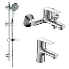 IMPRESE KIT 21081 набір змішувачів (3 в 1), змішувач для умивальника, змішувач для ванни, душовий гарнітур, (kit21081)